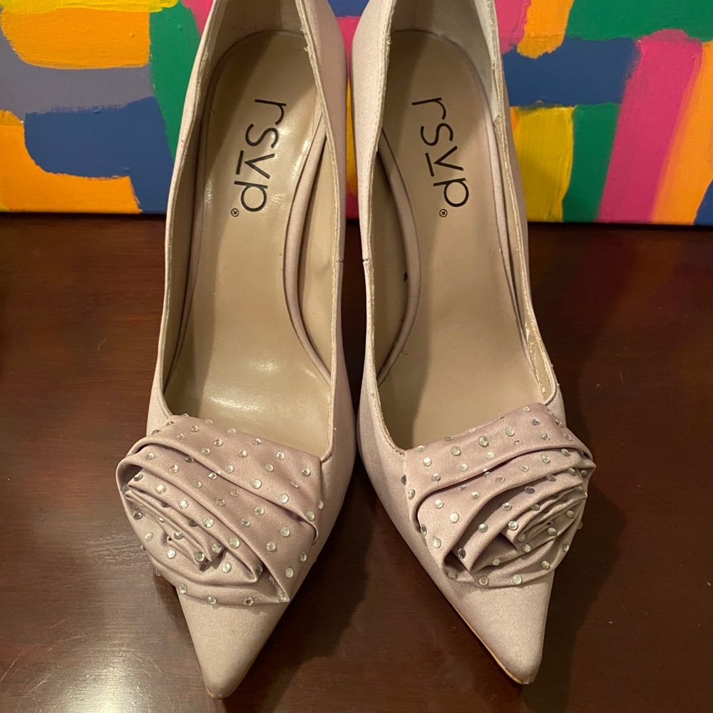 Cream RSVP Satin heels